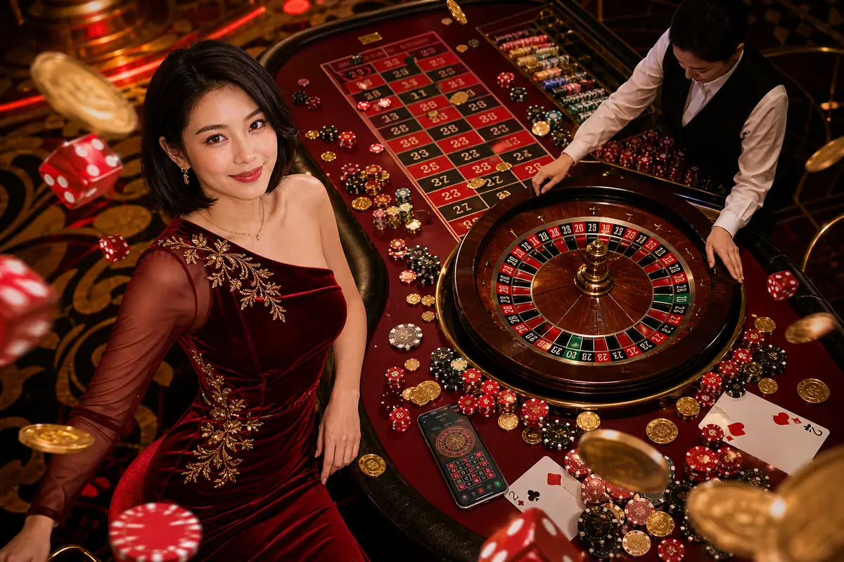 jp9 Live Baccarat dealer table